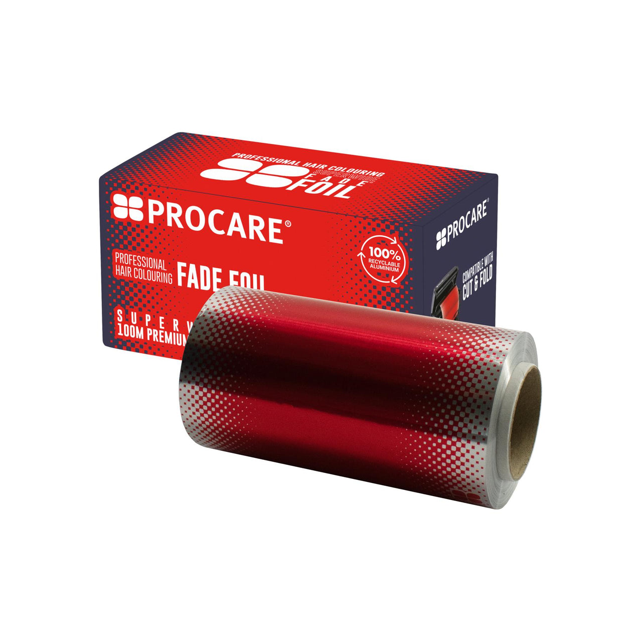 Procare Super Wide Red Fade Foil Roll 120mm x 100m